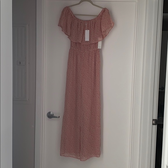 Peach printed jumpsuit NWOT - Picture 1 of 4